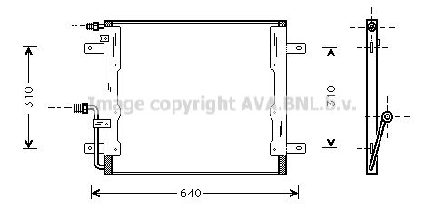 AVA QUALITY COOLING Конденсатор, кондиционер MS5262